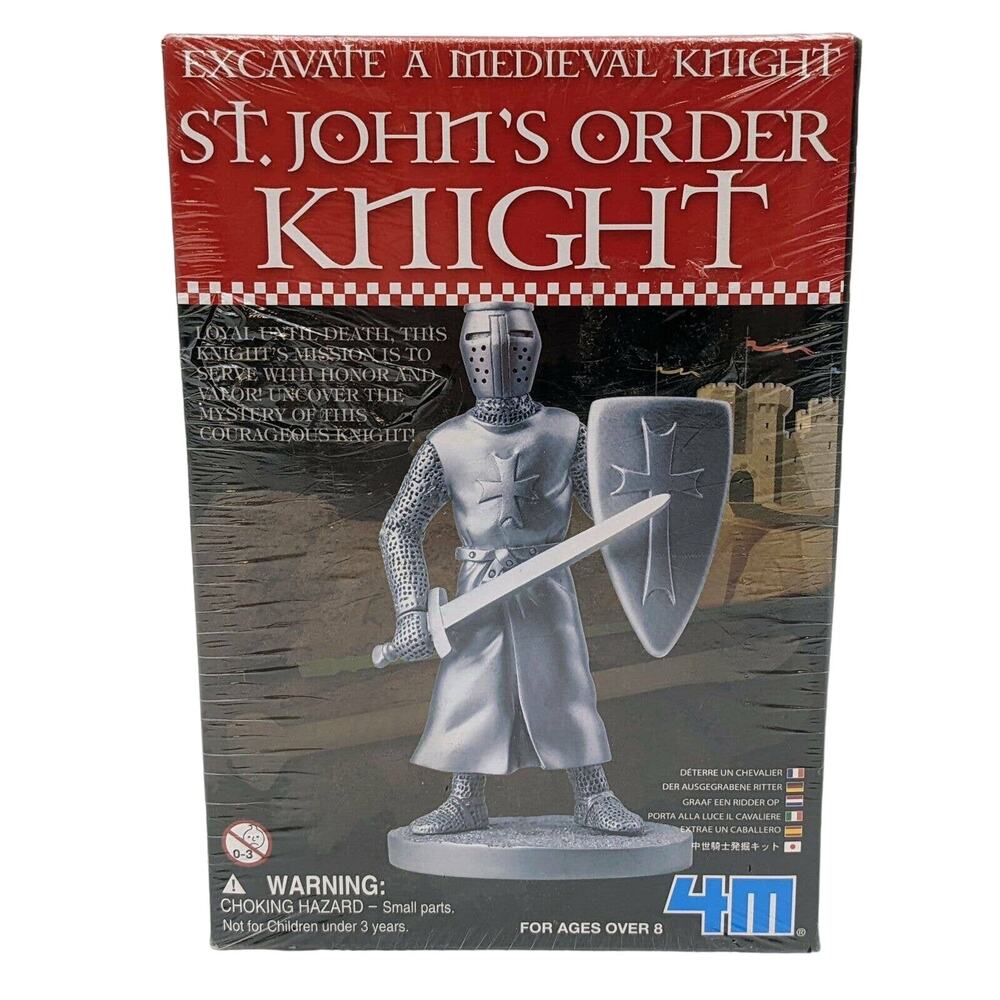 Excavate a Medieval Knight Kit St John's Order Dig out of Plaster New 4M